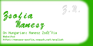 zsofia manesz business card